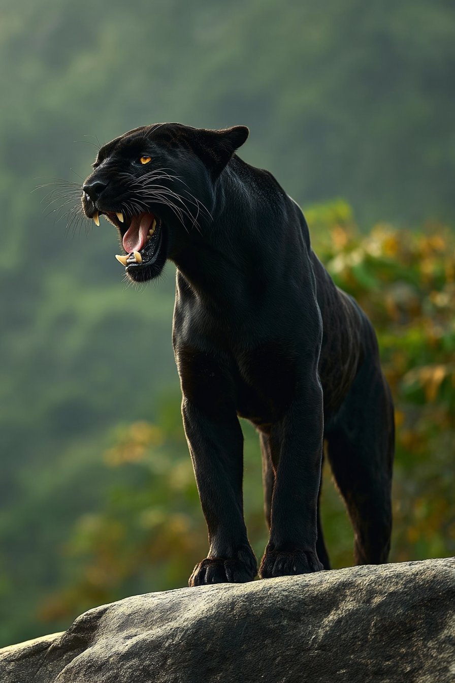 Jaguar negro y presa simbolismo