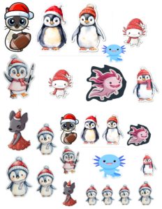 Stickers Navideños mexicanos para niños
